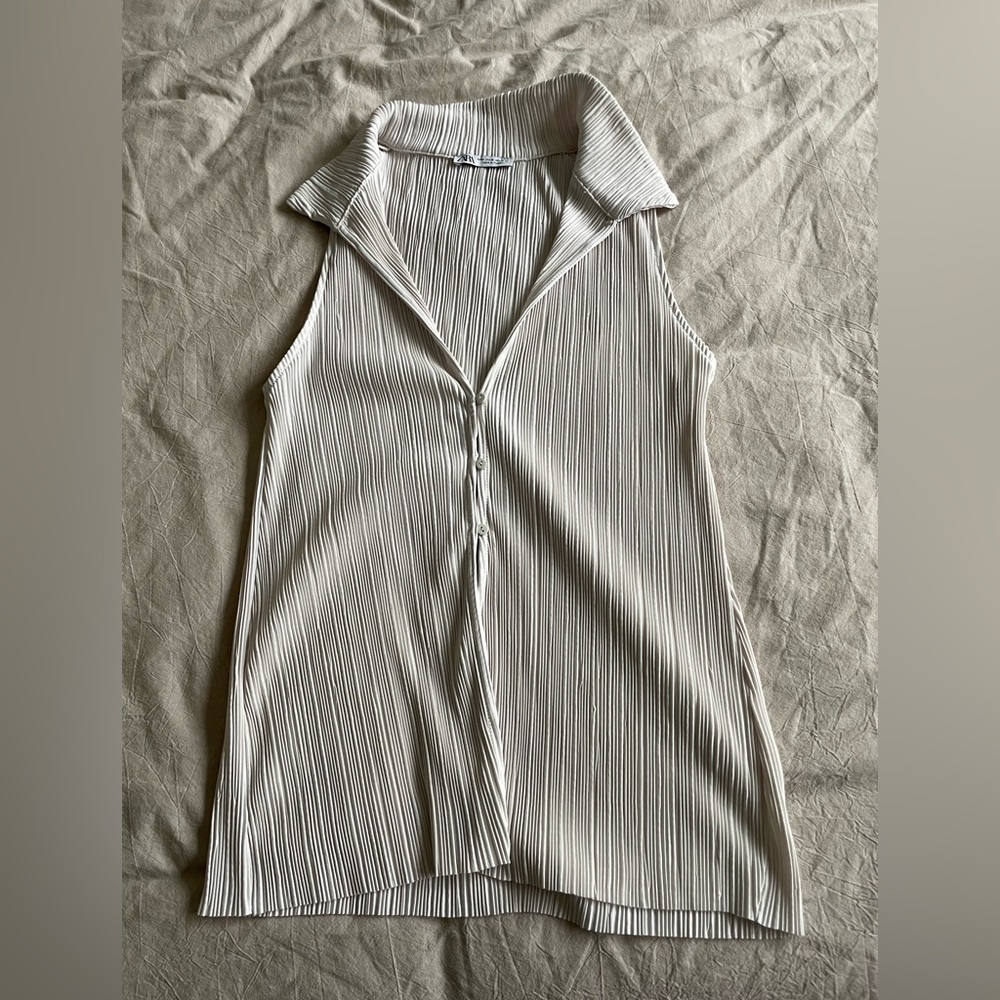 ZARA Pleated Tank Top